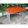 1.5 meters length mild steel and solid wood garden table